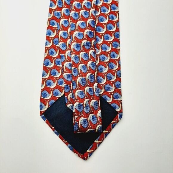 GIORGIO SISTINA 100% Silk Novelty Snail Pattern Men's Necktie Vintage Flawed - Picture 5 of 13